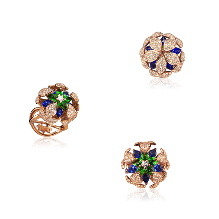 Blossoming upon Blossoming Ring (small version)