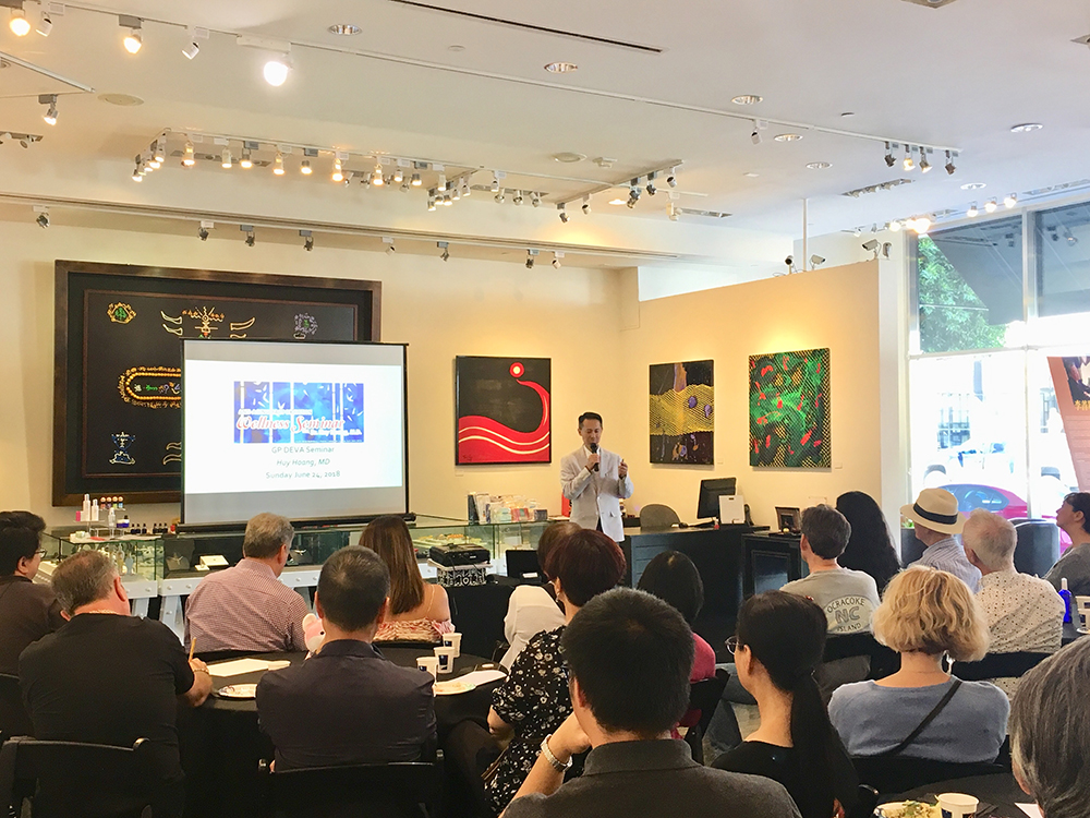Guest Speaker, Dr. Huy Hoang, explored the ultimate question: Is anti-aging Fact or Fiction?