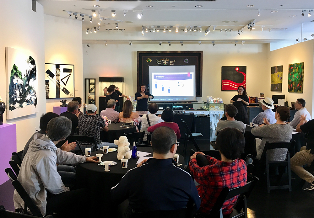 GP DEVA Staff demonstrated massage technique using GP DEVA essential oils.