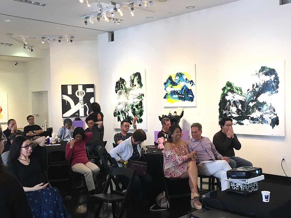 Guests practiced the massage technique to relax and recharge using GP DEVA essential oils.