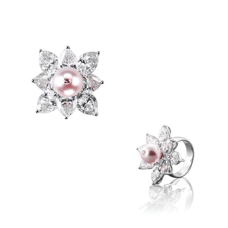 香華天大運波羅花項鍊戒指