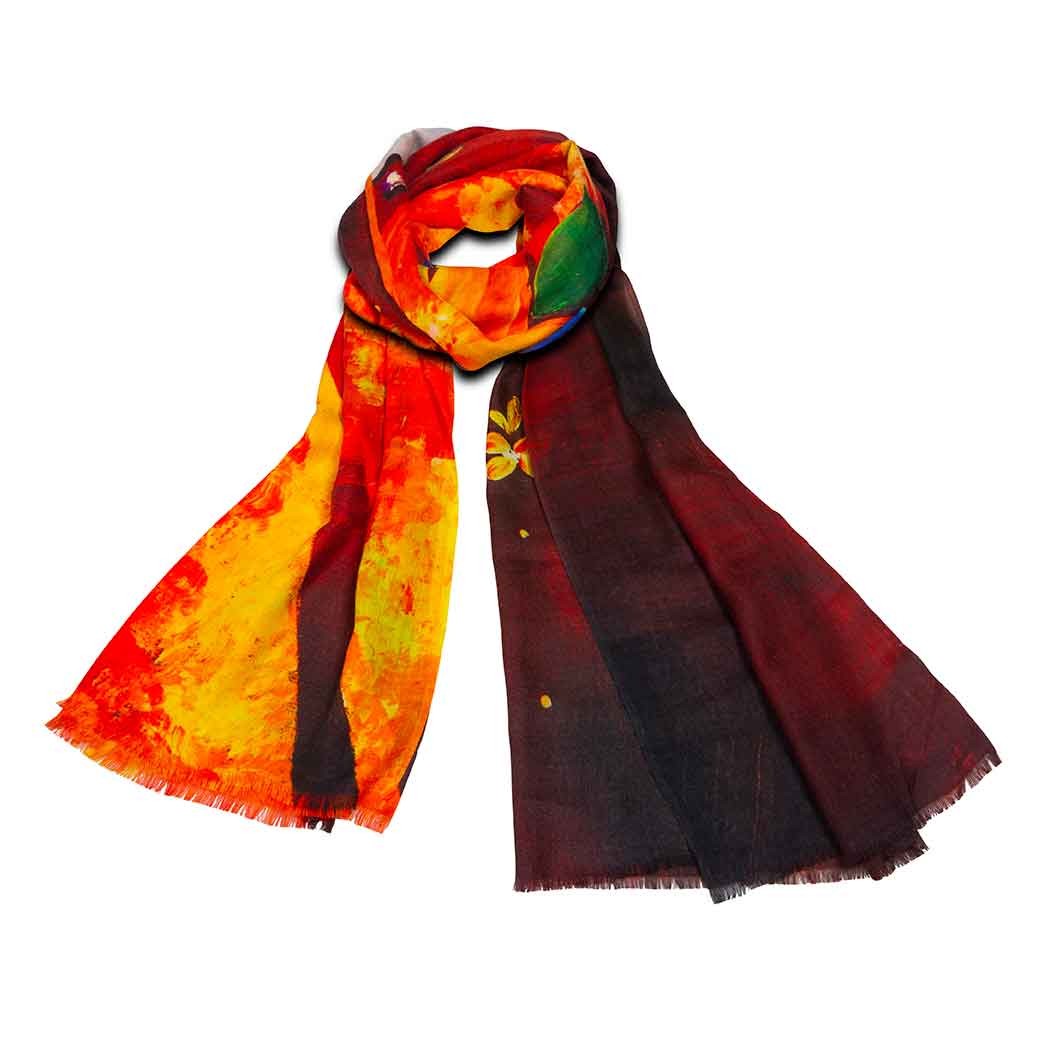 香華天藝術圍巾 -繁華富貴1