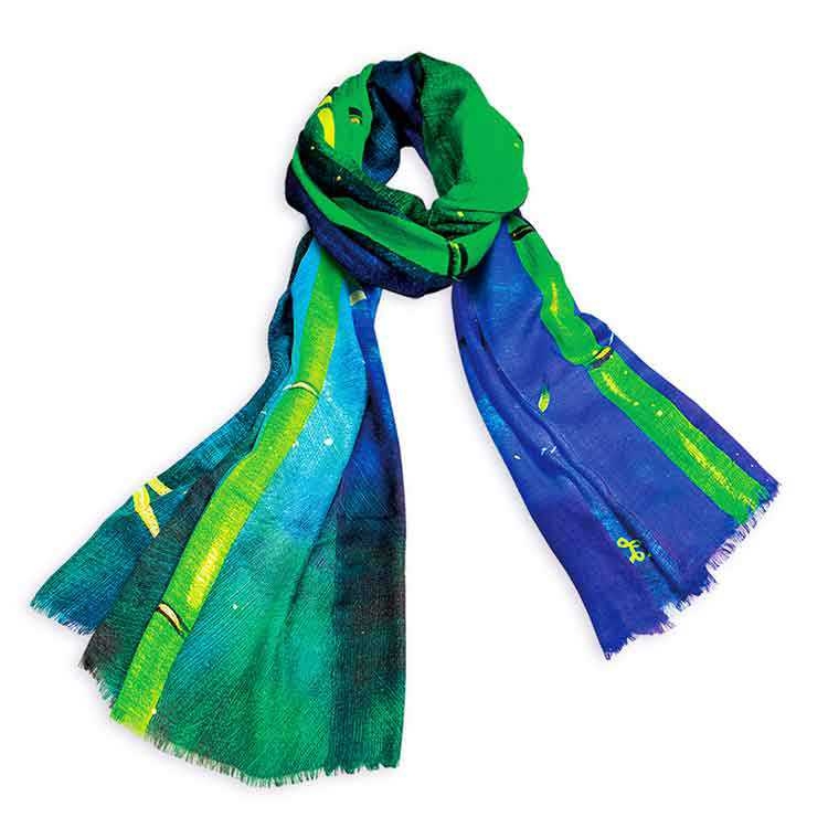 香華天藝術圍巾–得意滿竹／貴