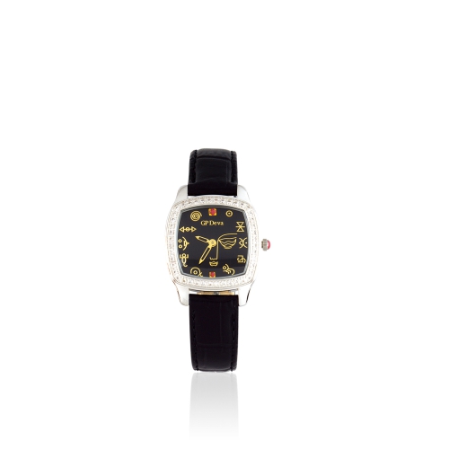 Buddha Eye Jeweled Watch (Black) (For Woman)