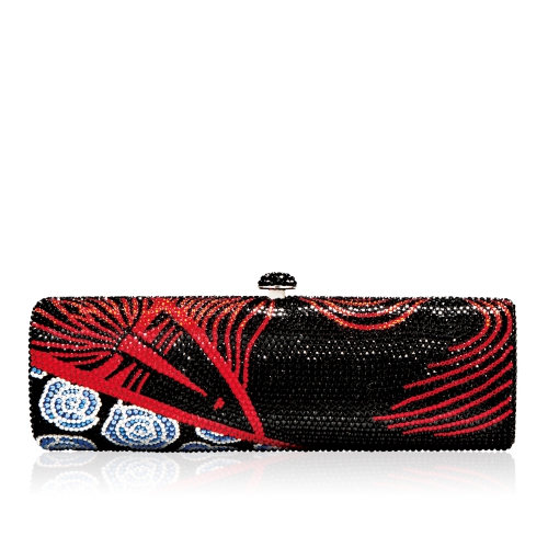 Sleeping Beauty's Dream of Purple Roses Jeweled Evening Clutch