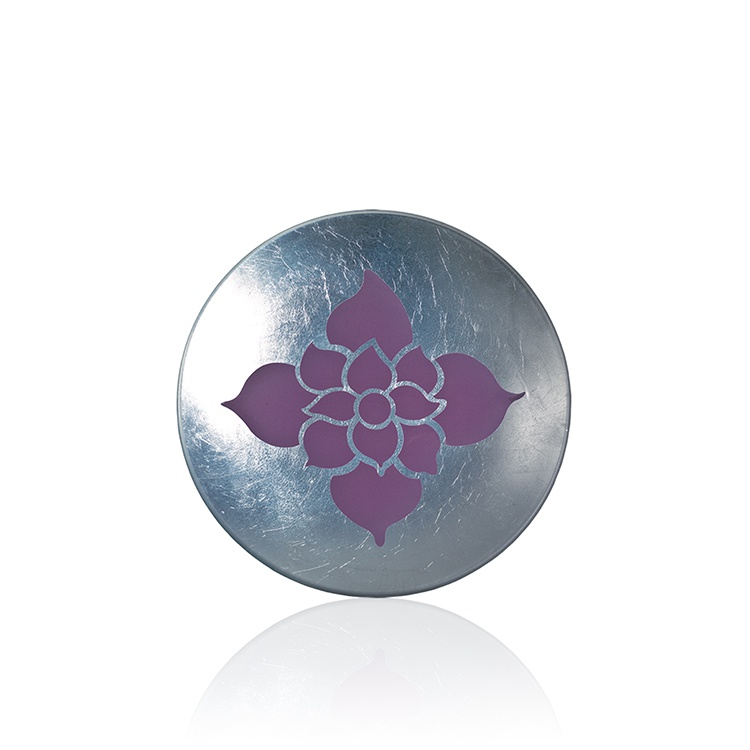 Lotus Liuli Plate (Round, Silver 6.5")