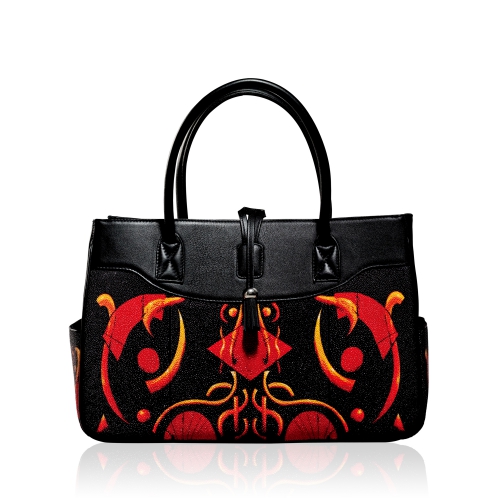 「3-Abstract-D / Love between Us」Shagreen Handbag