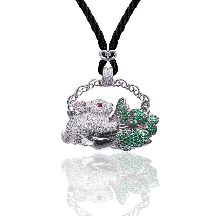 A Rabbit of Great Vision Embracing Treasures