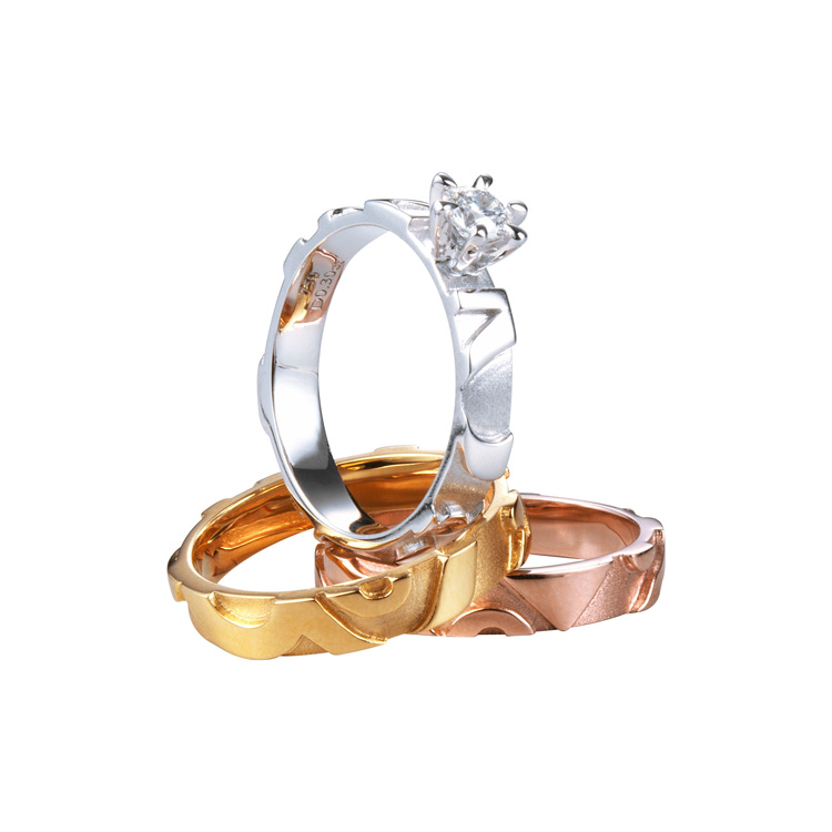 Great Fortune Anniversary Three Colors Ring Collection